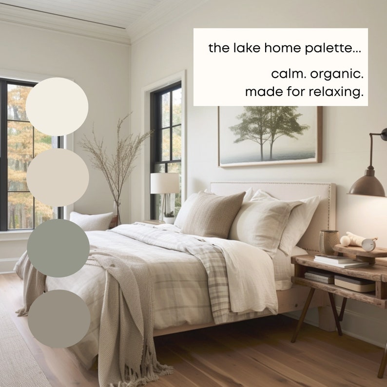 Lake Home Sherwin Williams Paint Palette, Modern Neutrals, Calm Coastal