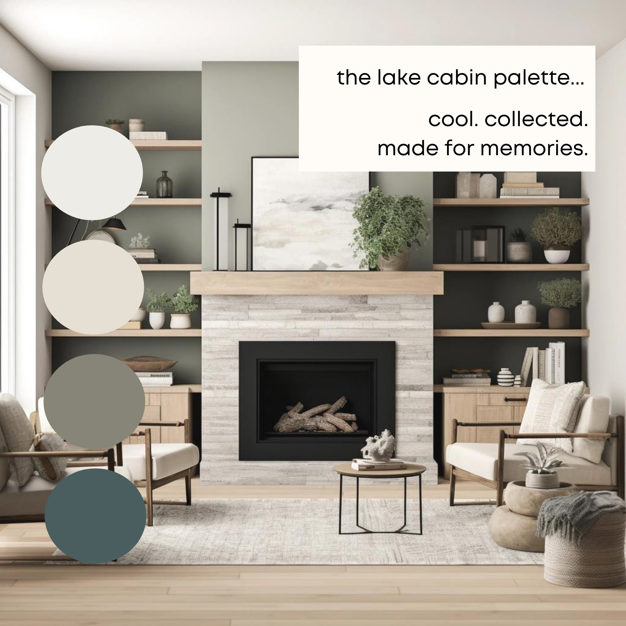 Lake Cabin Sherwin Williams Paint Palette, Calm Coastal Interior Paint