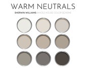 Warm Neutrals Sherwin Williams Paint Palette - Interior Paint Colors for Home, Interior Design Paint Scheme