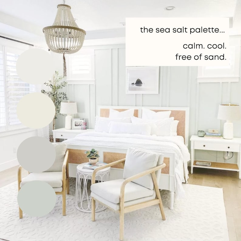 Sea Salt Benjamin Moore Paint Palette Modern Coastal Interior Paint