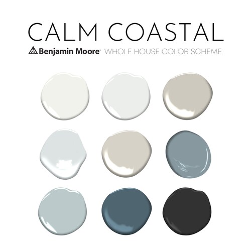 Coastal Perfect Paint Palette Benjamin Moore Interior - Etsy