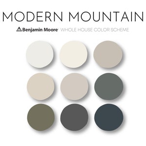Modern Mountain Benjamin Moore Paint Palette Modern Neutral - Etsy