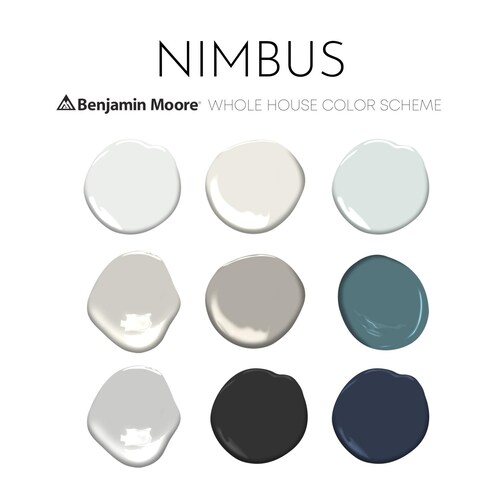 Whole House Color Palette Benjamin Moore Color Palette Etsy