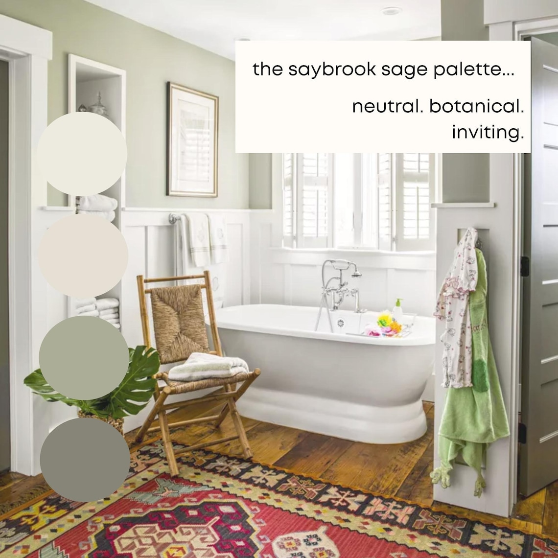 Benjamin Moore Saybrook Sage Paint Palette, Best Selling Neutrals