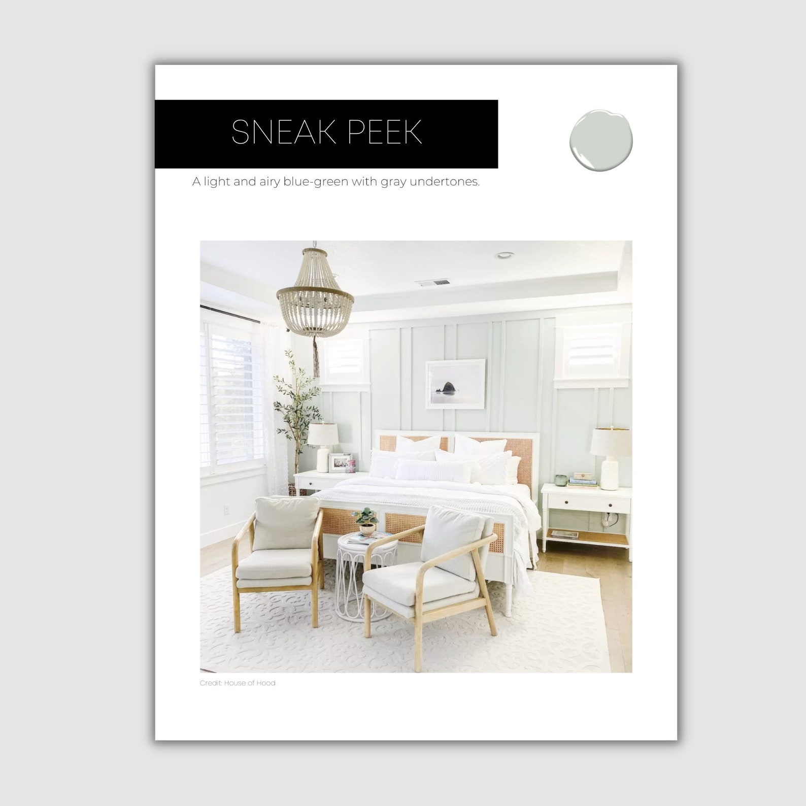 Sea Salt Benjamin Moore Paint Palette Modern Coastal Etsy