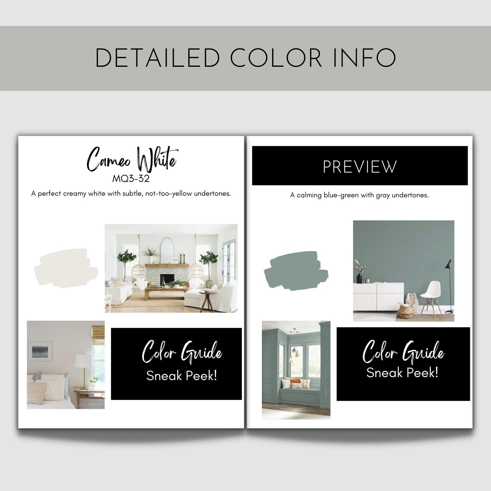 Zen Behr Paint Palette Interior Paint Colors for Home Etsy