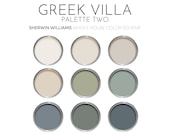 Greek Villa - Palette Two Sherwin Williams Paint Palette, Neutral Interior Paint Colors for Home, Modern Neutrals, Coastal Colors