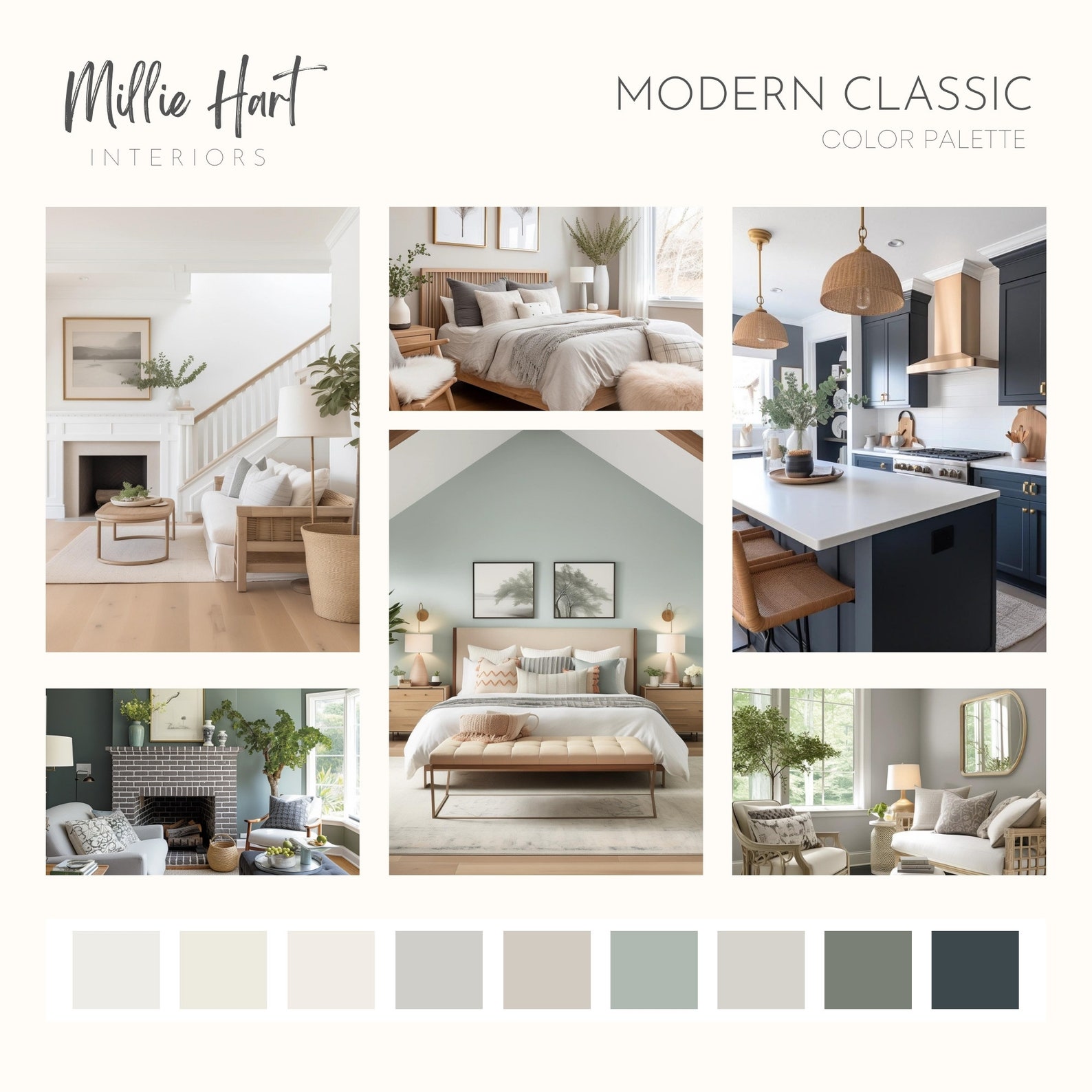 Modern Classic Benjamin Moore Paint Palette, Modern Neutral Interior ...