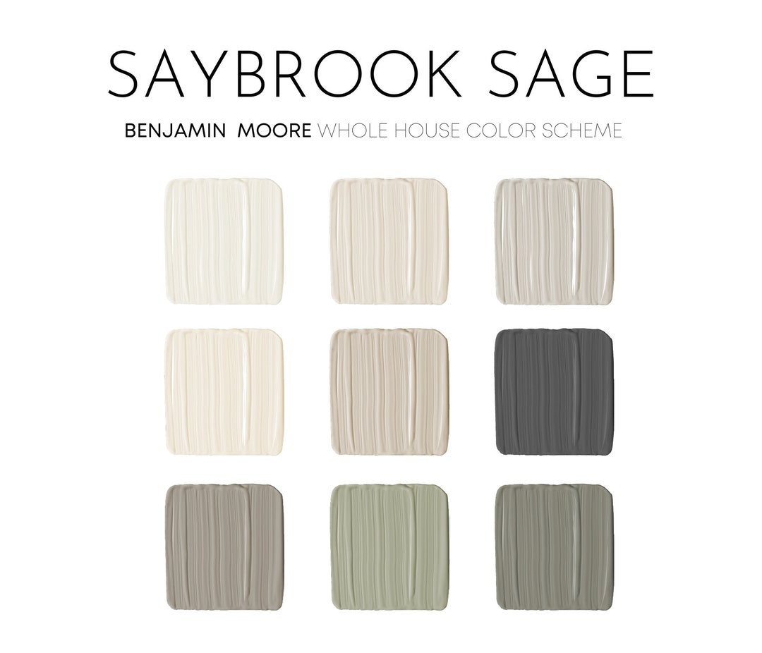 Benjamin Moore Saybrook Sage Paint Palette Best Selling Etsy