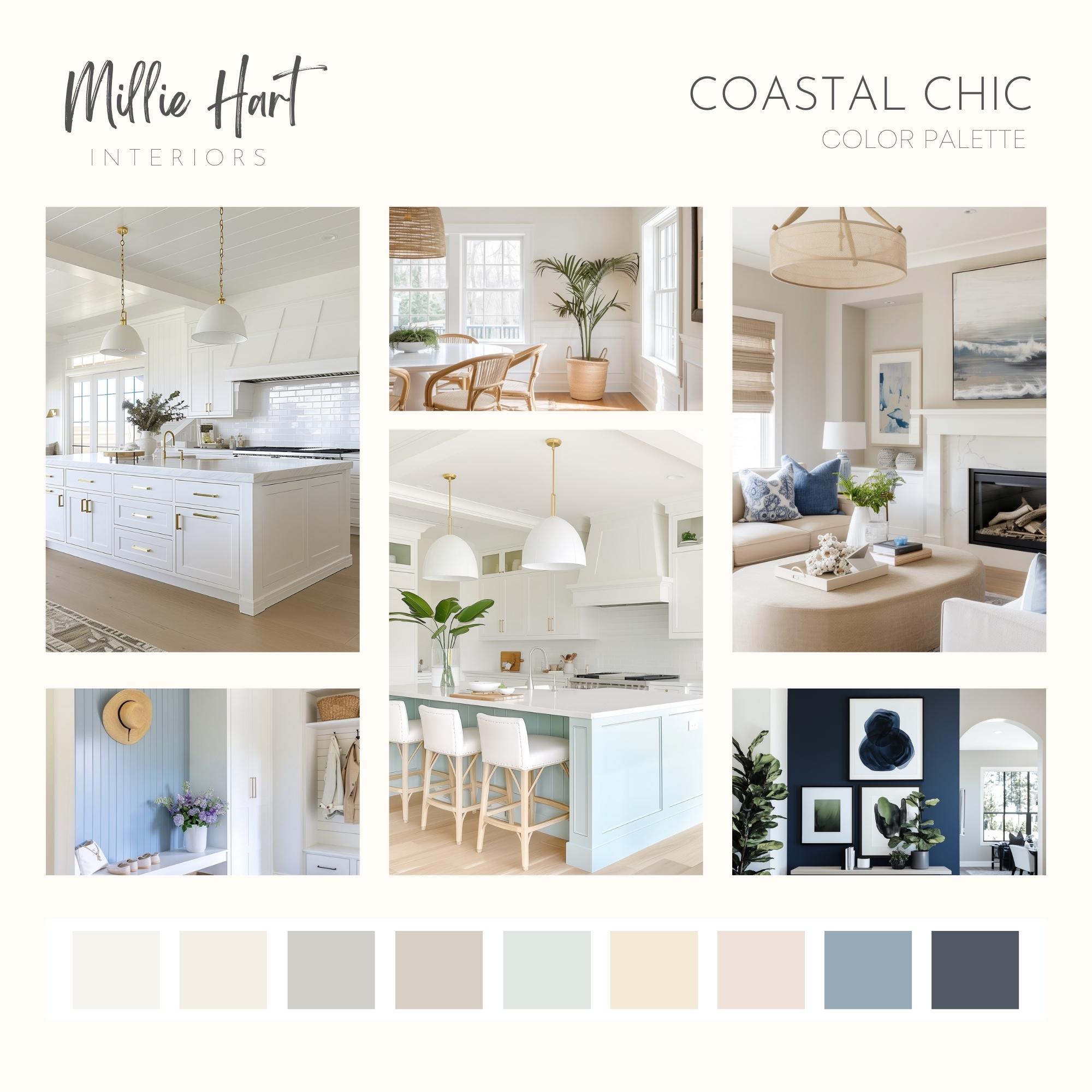 Coastal Chic Benjamin Moore Paint Palette, Paint Colors for Home ...