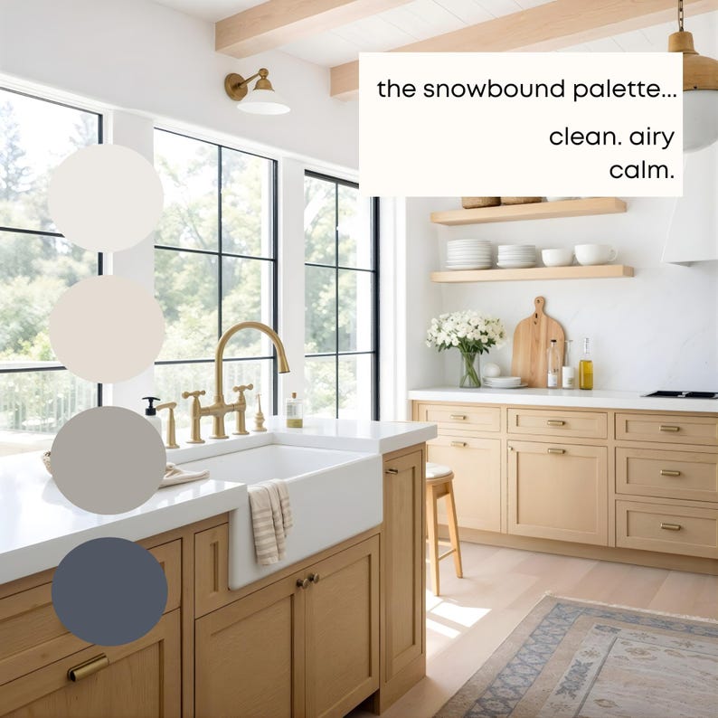 Snowbound Sherwin Williams Paint Palette, Neutral Home Interior Paint ...
