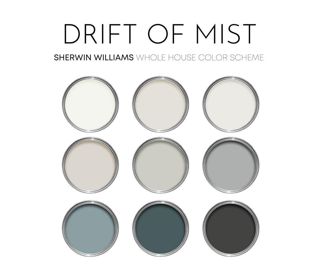 Drift of Mist Sherwin Williams Paint Palette, Neutral Interior Colors