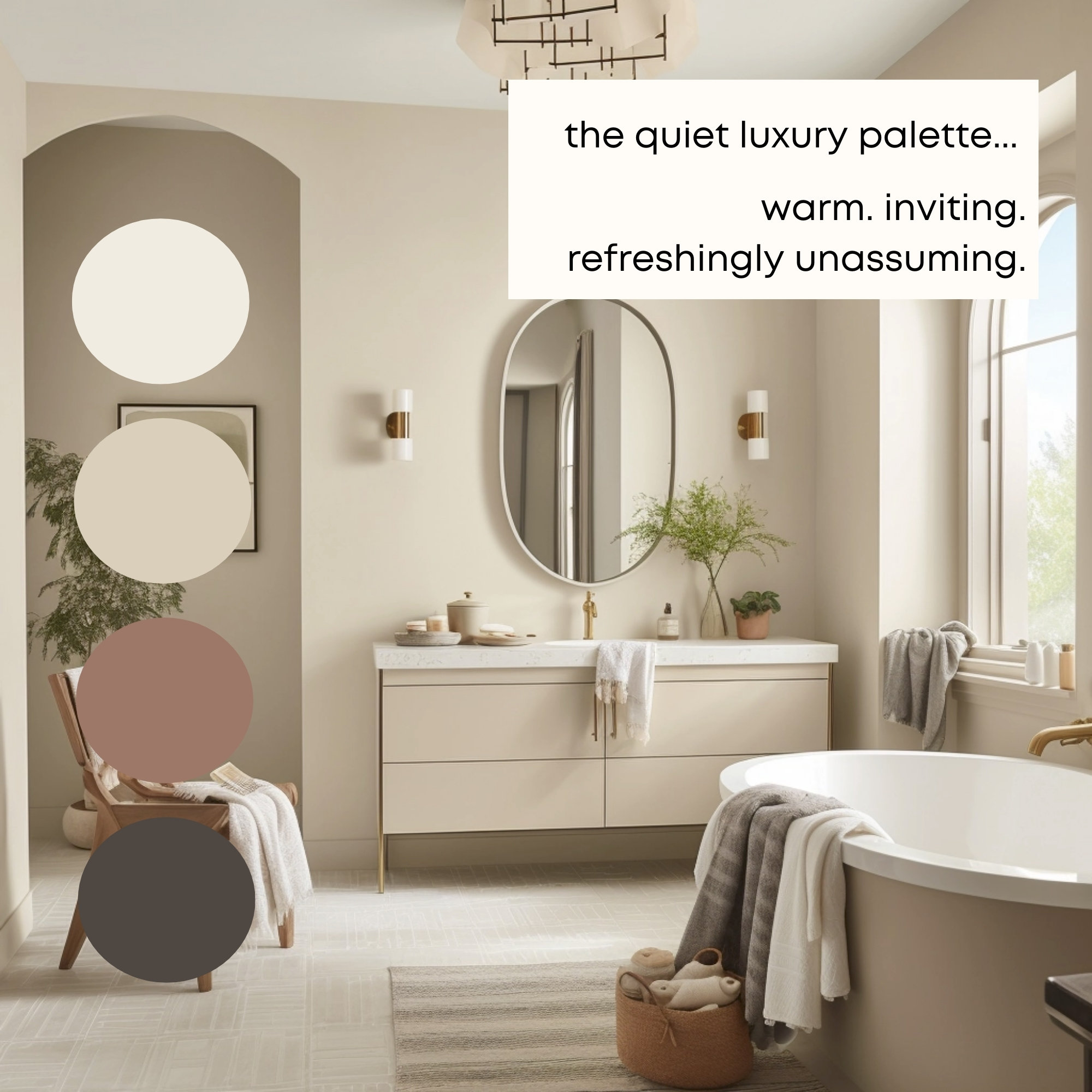 Quiet Luxury Sherwin Williams Paint Palette, Paint Colors for Home, Modern Neutrals, Color ...