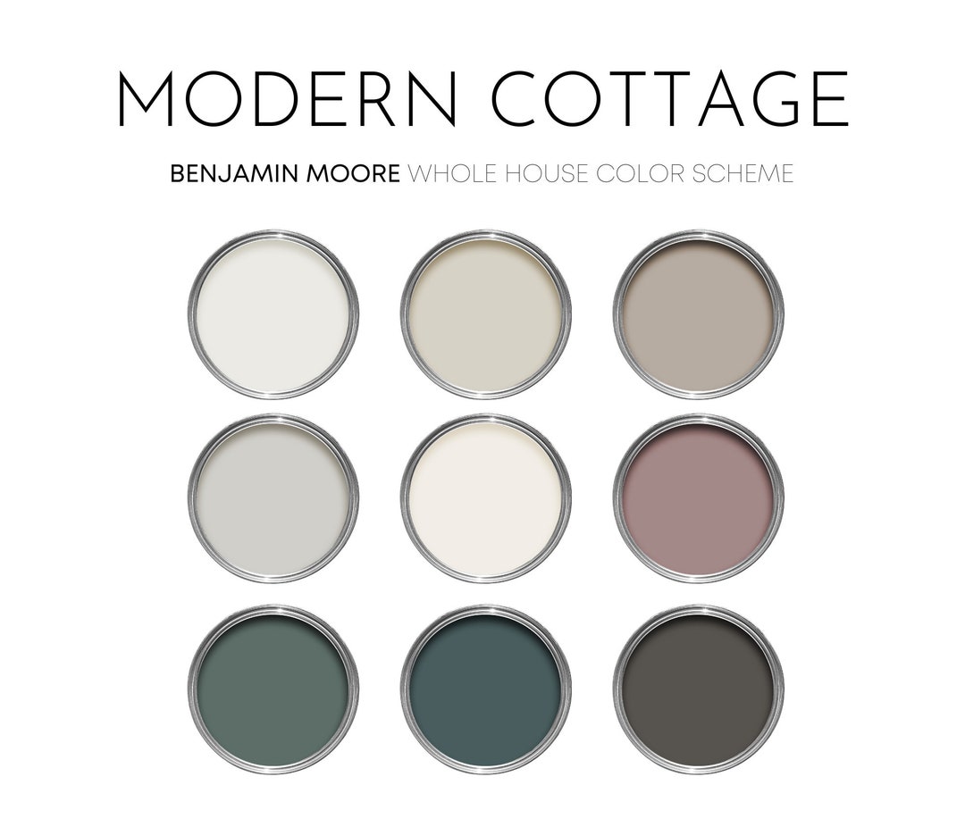 Modern Cottage Benjamin Moore Paint Palette - Modern Neutral Interior ...