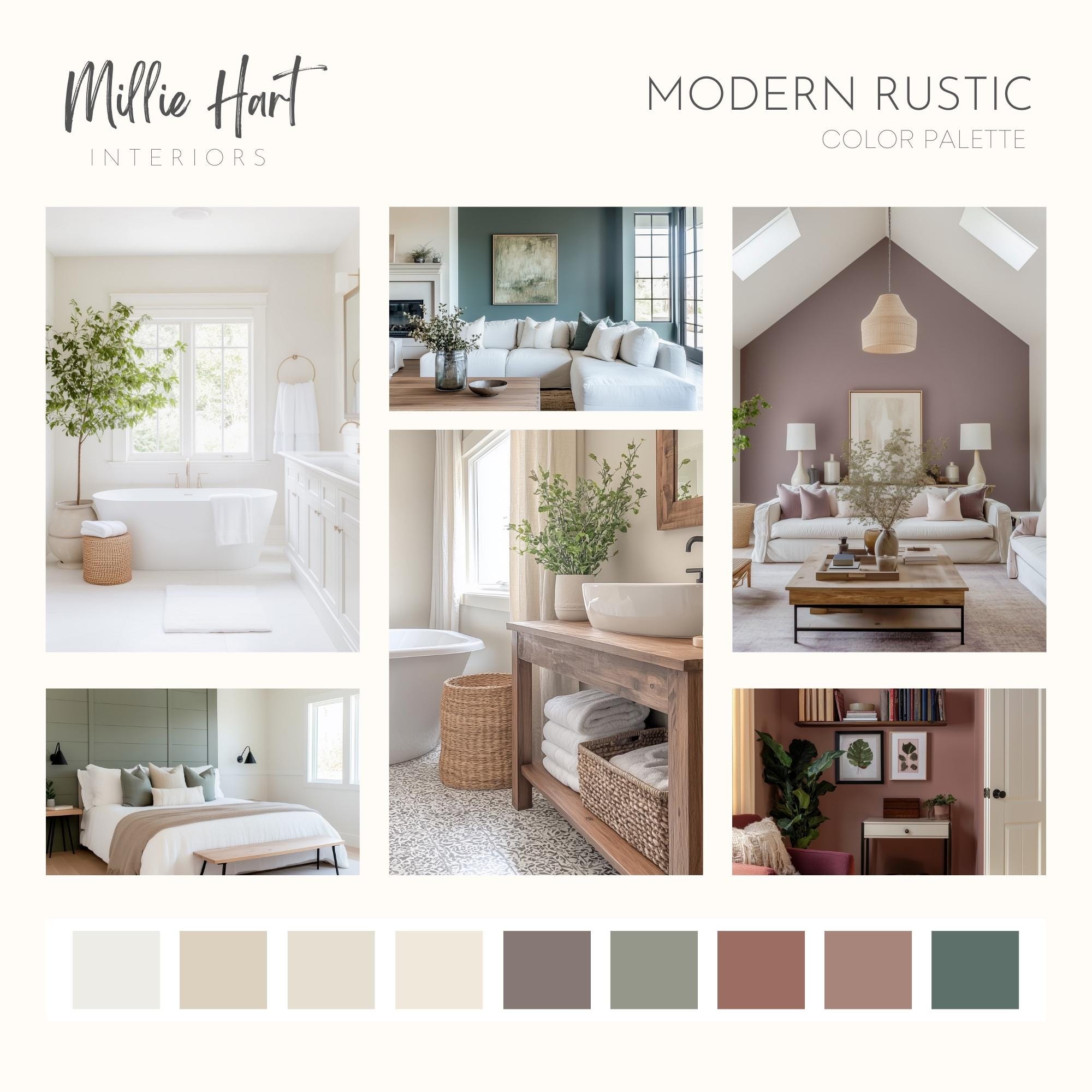 Modern Rustic Sherwin Williams Paint Palette, Modern Mountain, Rustic ...
