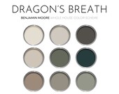 Dragon's Breath Benjamin Moore Paint Palette, Warm Neutrals Color Palette, Whole House Modern Neutral, Apparition