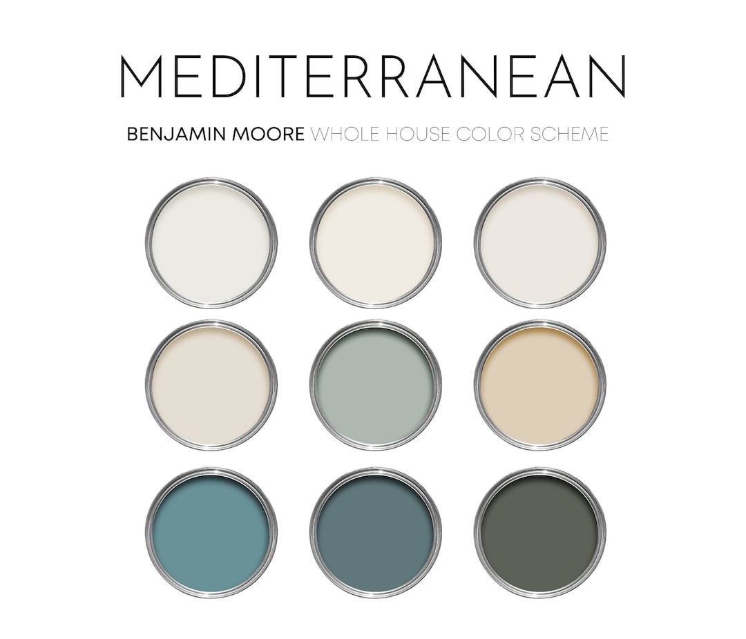 Mediterranean Benjamin Moore Color Palette, Interior Paint Palette