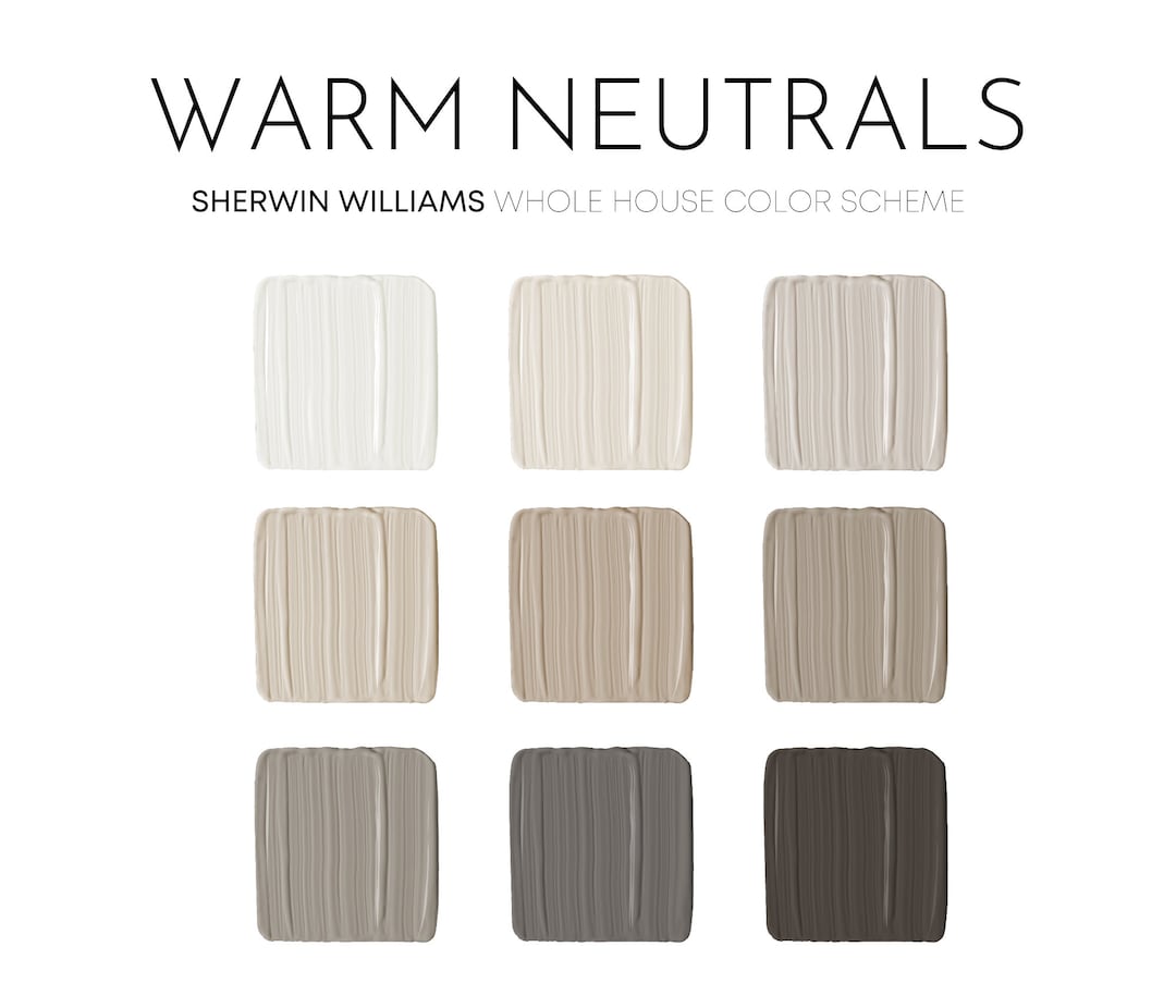 Warm Neutrals Sherwin Williams Paint Palette Interior Paint Colors for