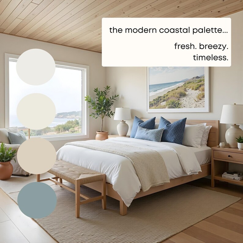 Modern Coastal Benjamin Moore Paint Palette - Modern Neutral Interior ...