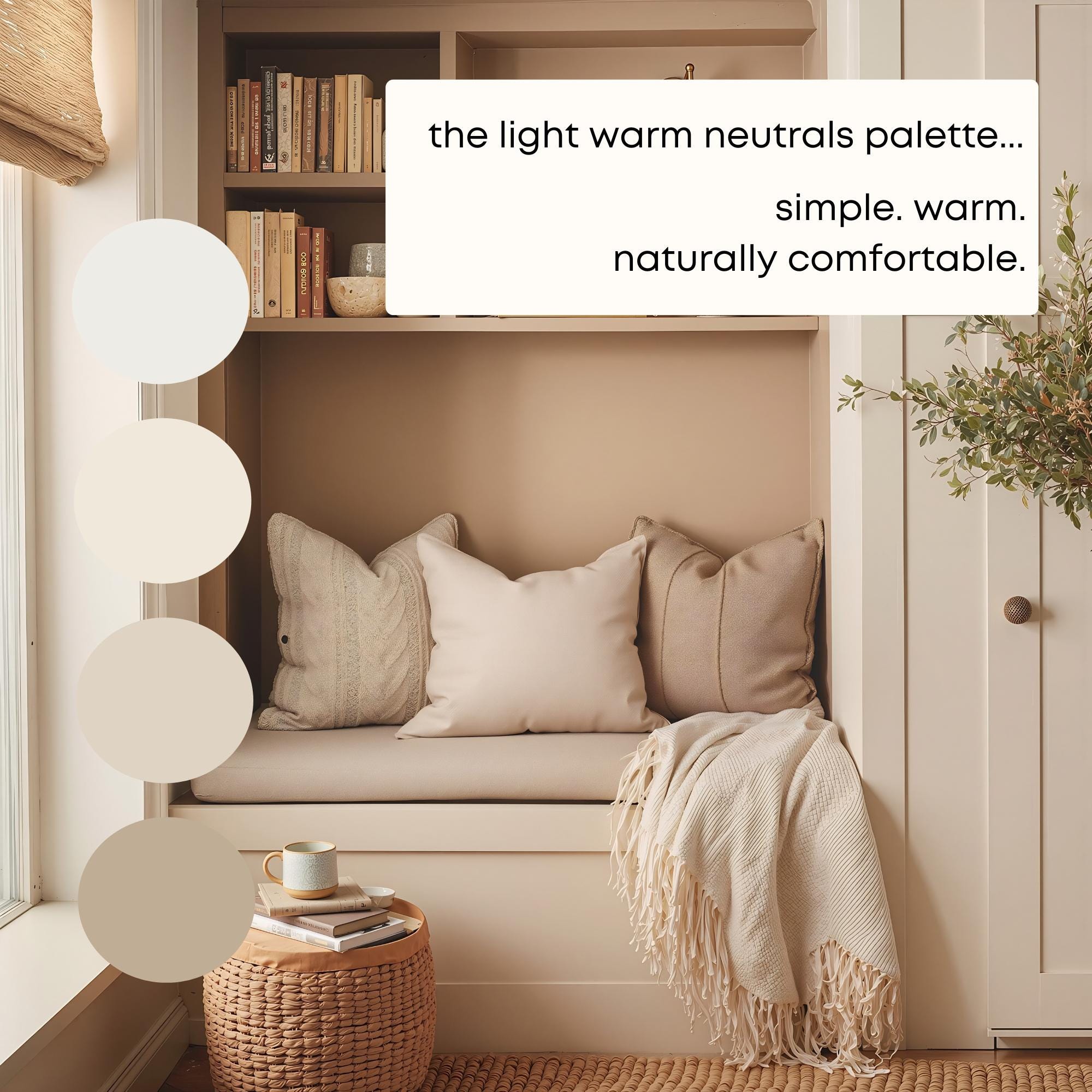 Light Warm Neutrals Sherwin Williams Paint Palette, Modern Neutral Calm ...