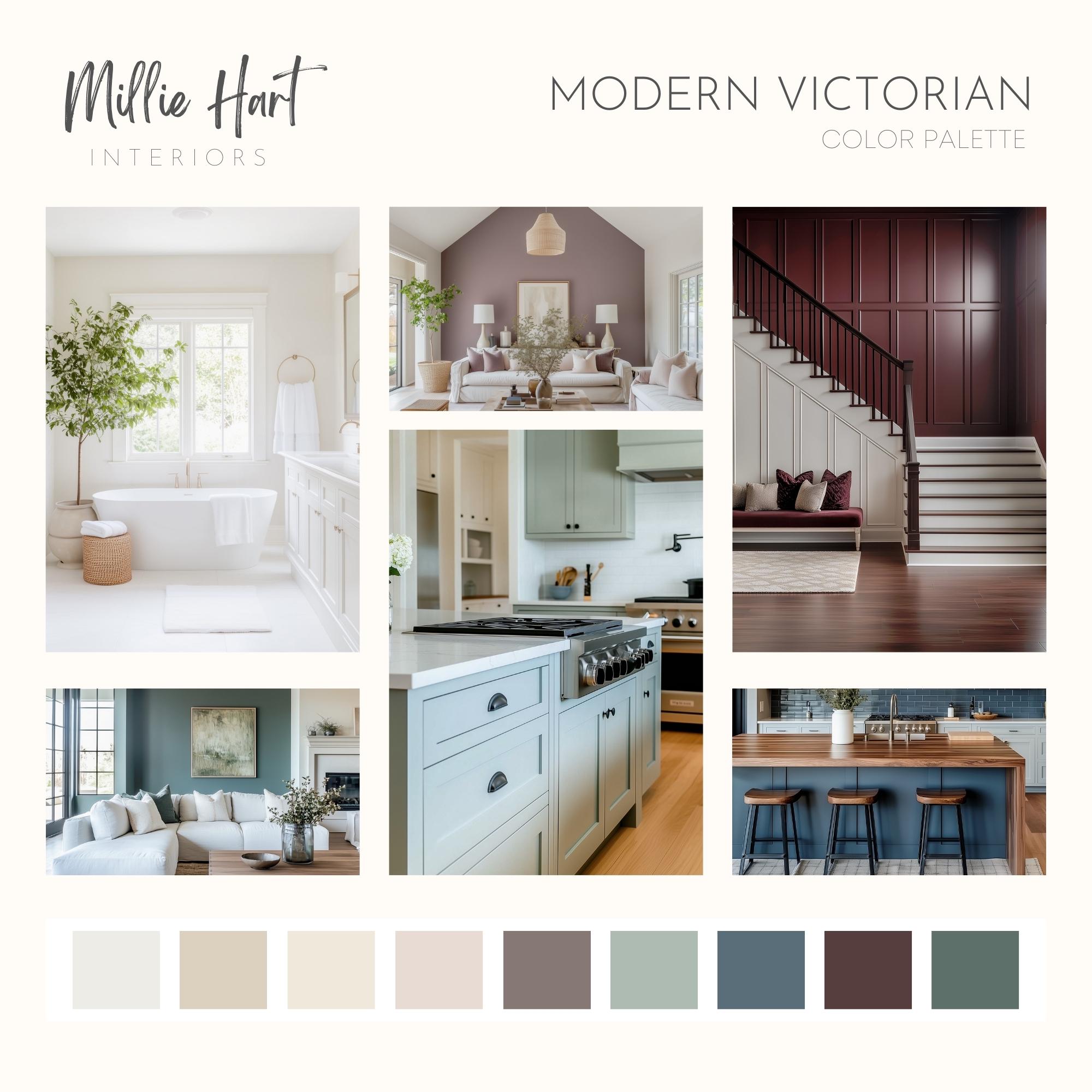 Modern Victorian Sherwin Williams Paint Palette, English Cottage, Historic  Interior Paint Colors for Home, Color Scheme, Chinchilla - Etsy, image size:2000x2000
