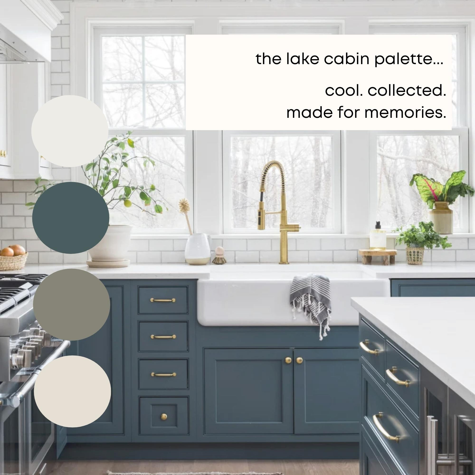 Lake Cabin Benjamin Moore Color Palette 2023, Calm Coastal Interior