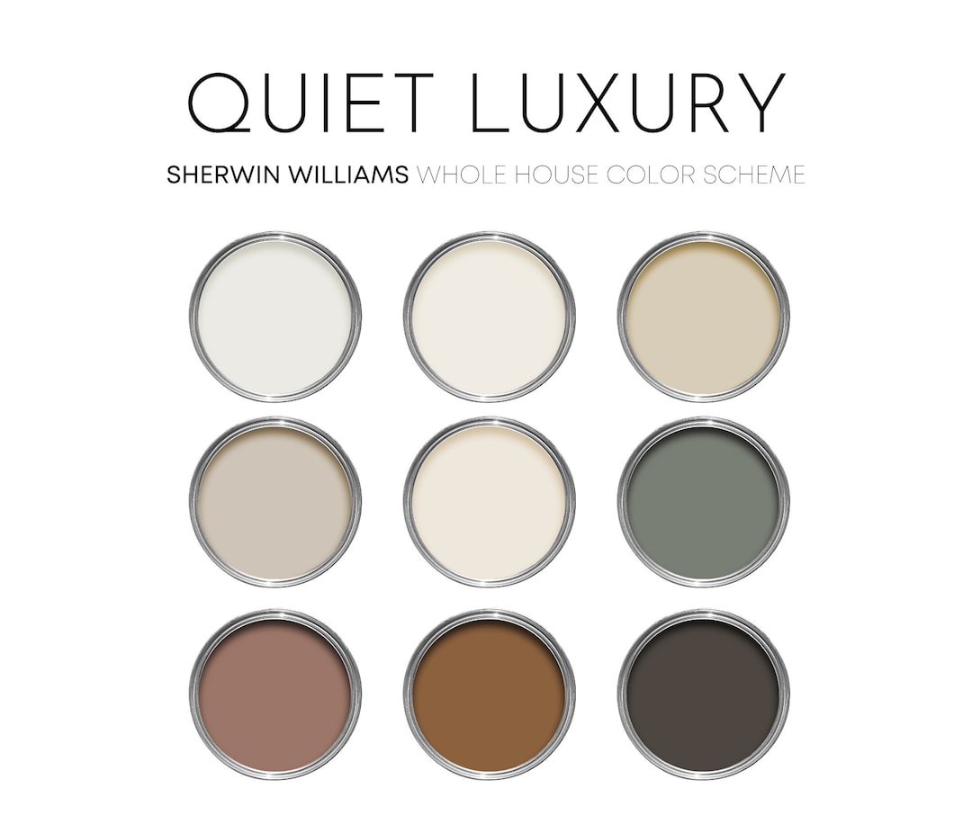 Quiet Luxury Sherwin Williams Paint Palette, Paint Colors for Home
