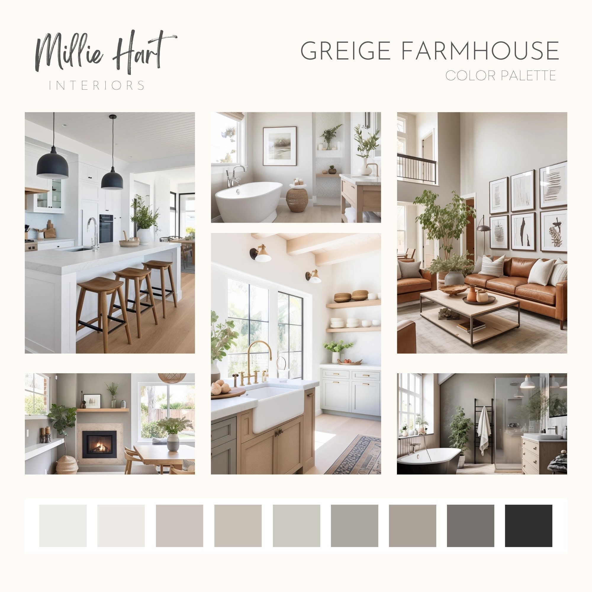 Greige Farmhouse Sherwin Williams Paint Palette, Interior Paint Colors ...