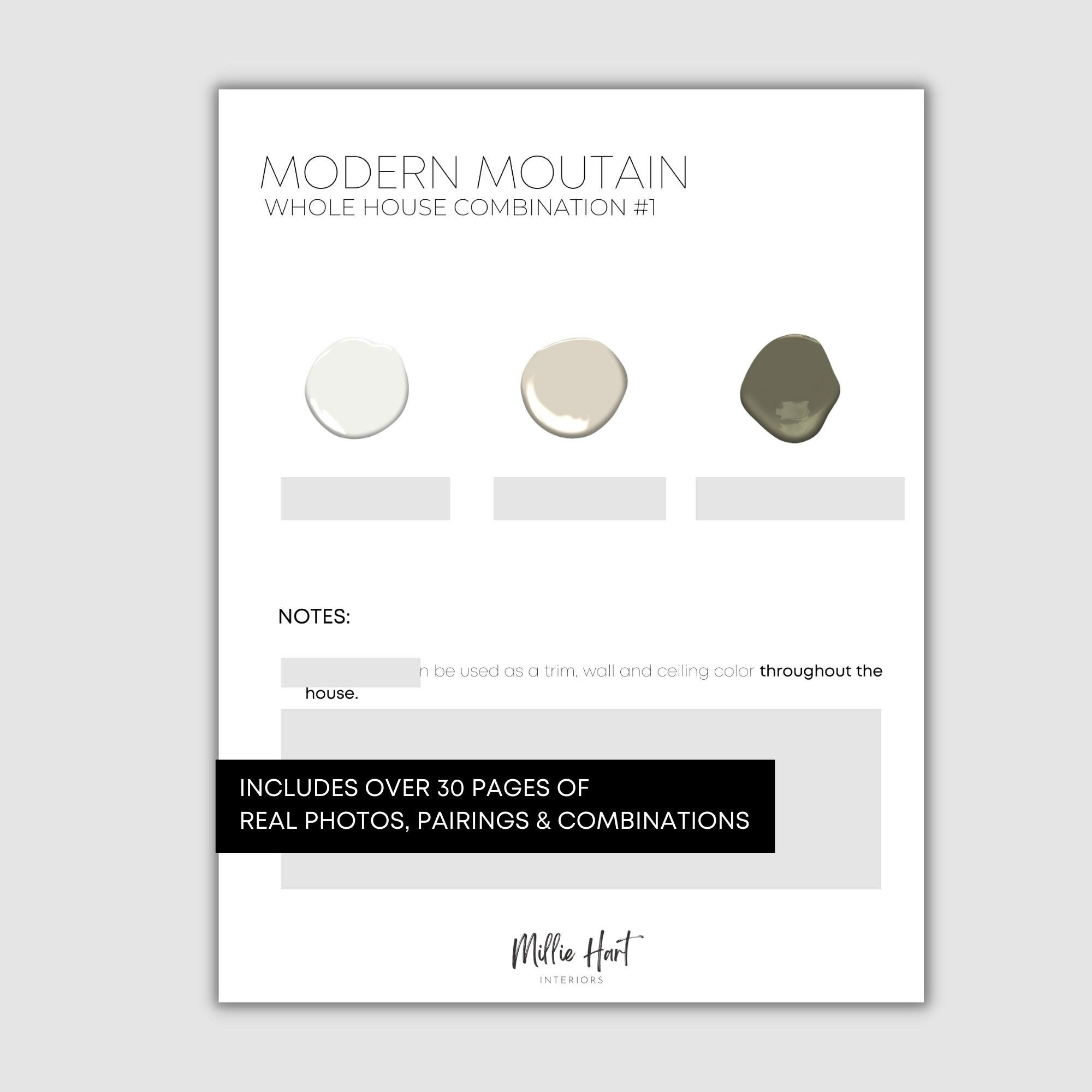 Modern Mountain Benjamin Moore Paint Palette Modern Neutral - Etsy