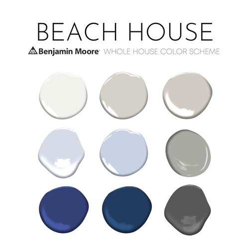 Benjamin Moore Coastal BEACH HOUSE Color Palette With Etsy
