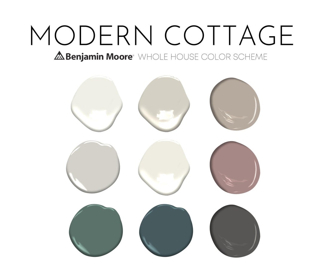 Modern Cottage Benjamin Moore Paint Palette Modern Neutral - Etsy