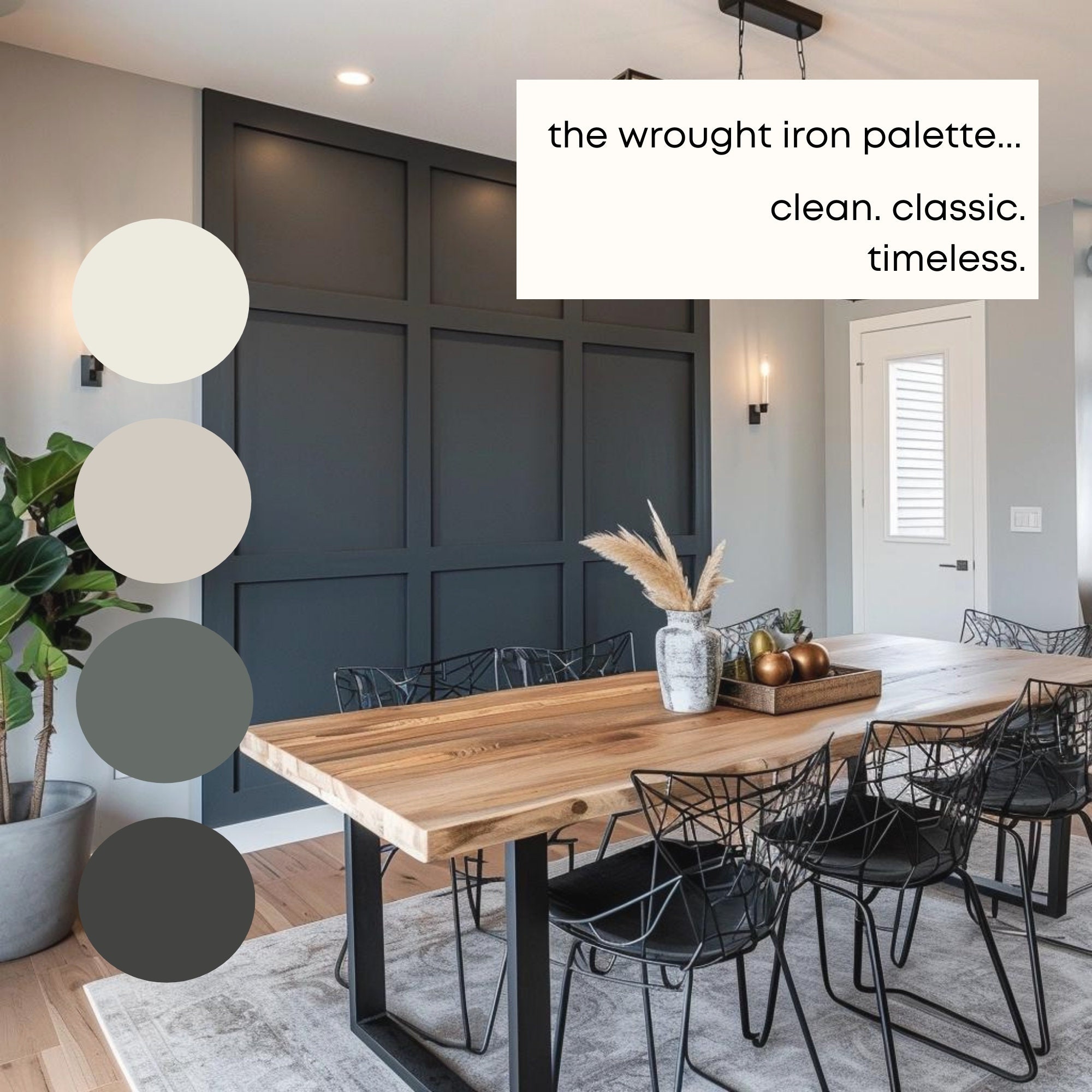 Wrought Iron Benjamin Moore Paint Palette, Lake House Color Scheme ...