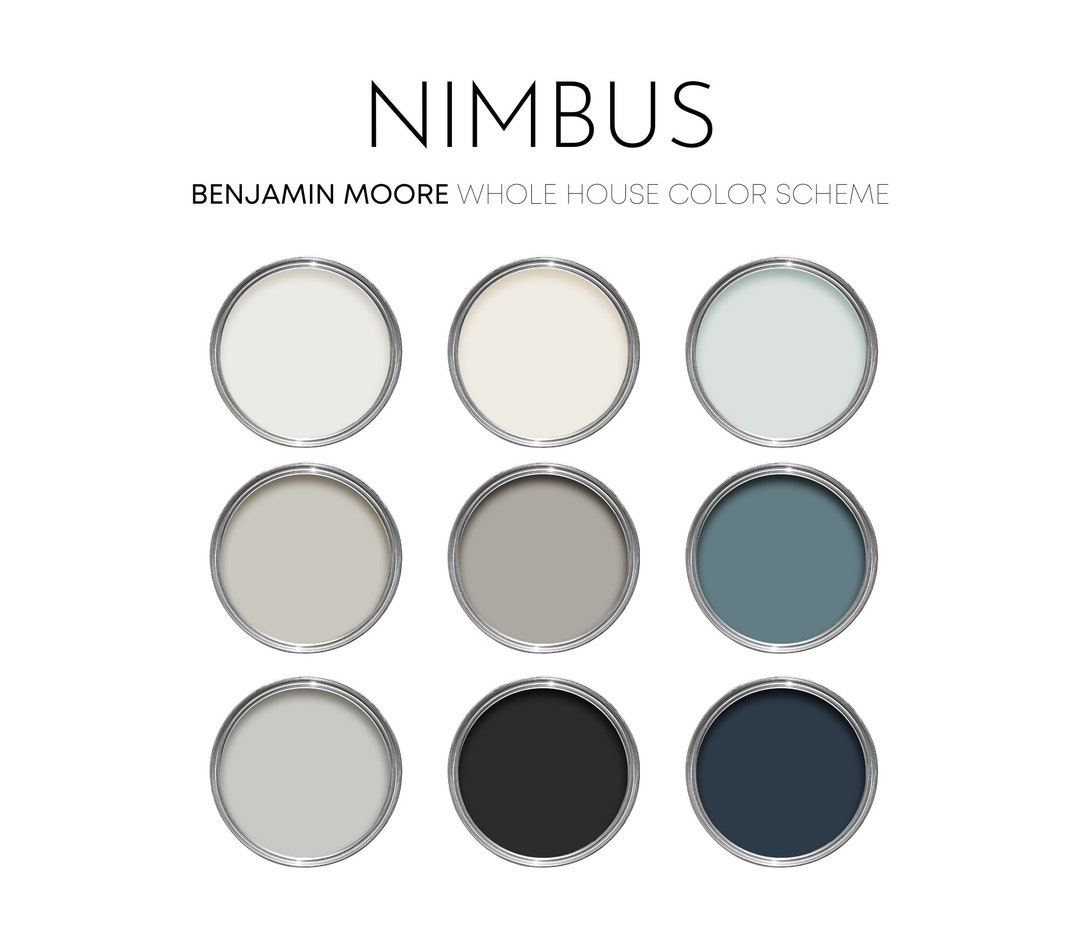 Nimbus Benjamin Moore Paint Palette, Modern Neutrals, Whole House Color