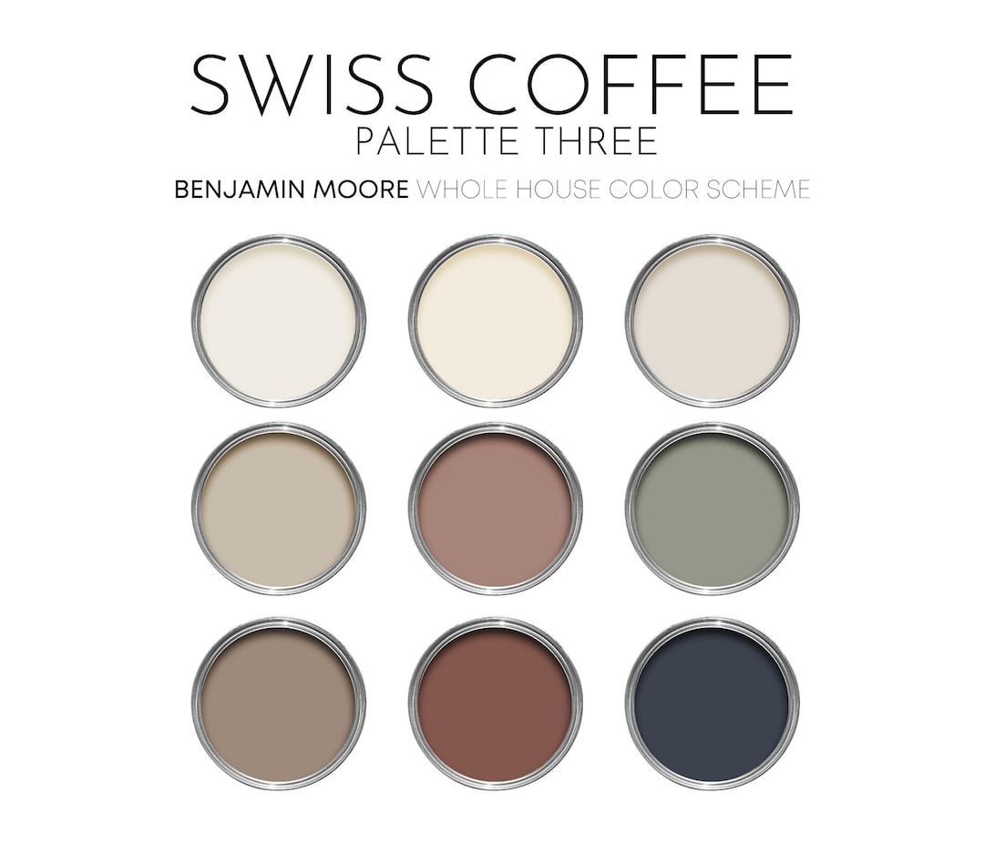 Swiss Coffee, Palette Three - Benjamin Moore Paint Palette, Neutral ...