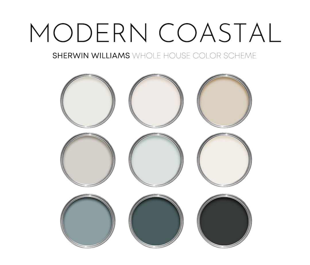 Modern Coastal Sherwin Williams Paint Palette Modern Neutral Interior ...
