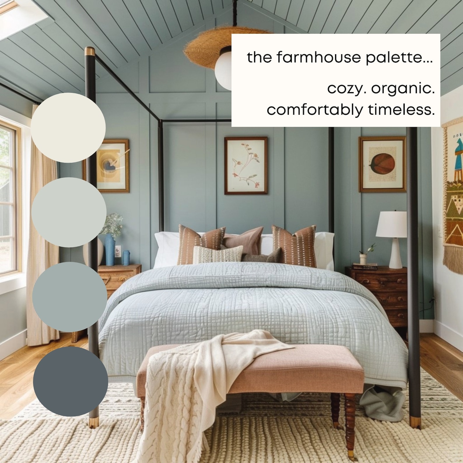 Farmhouse Benjamin Moore Paint Palette, Timeless Neutral Interior ...