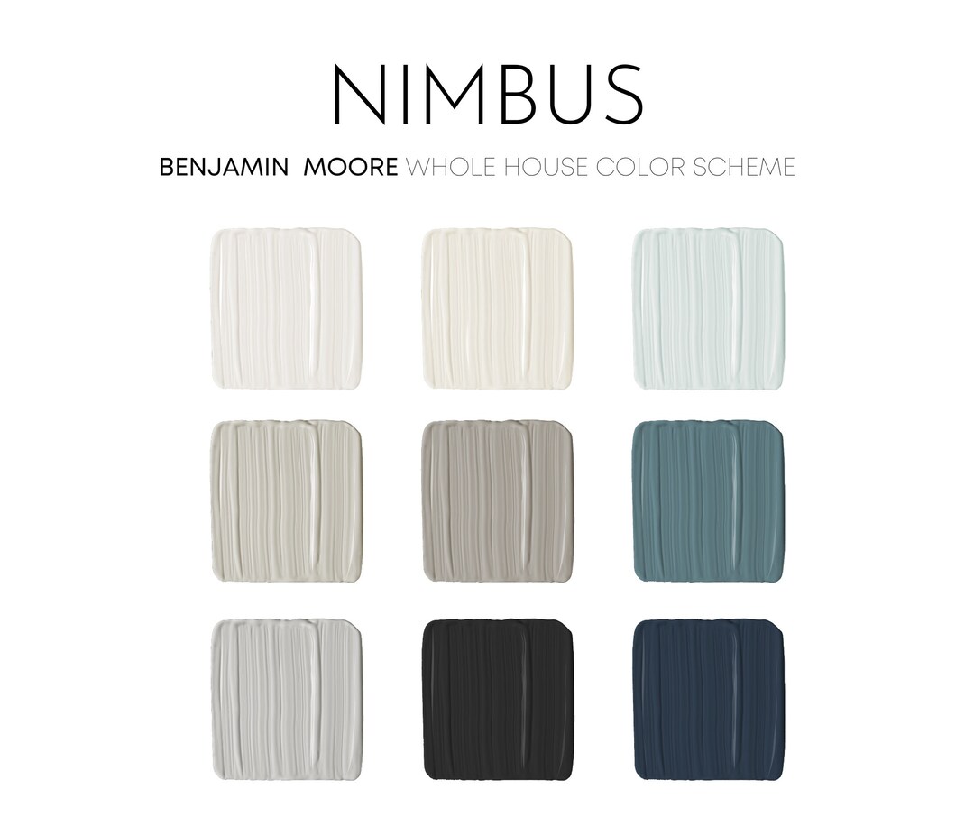 Nimbus Benjamin Moore Paint Palette Modern Neutrals Whole Etsy