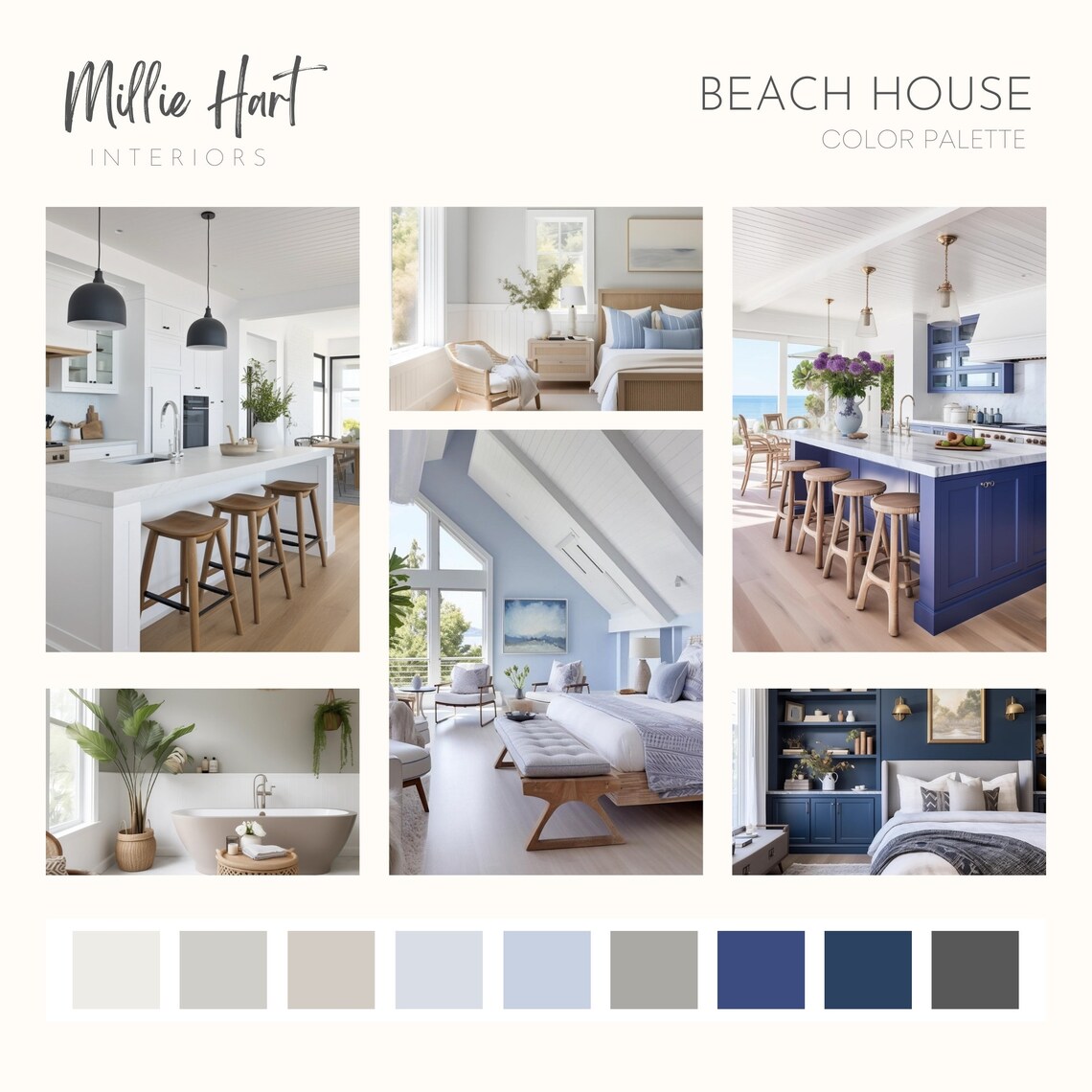 Beach House Sherwin Williams Paint Palette, Coastal Interior Paint ...