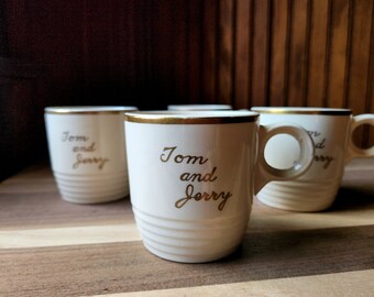 Vintage 1940s Tom & Jerry Mugs: Universal Cambridge Ceramic Set