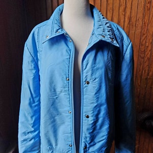 Vintage 1970er Himmelblau SKYR Winter Ski Jacke - Winter Parka Jacke - Größe Herren L