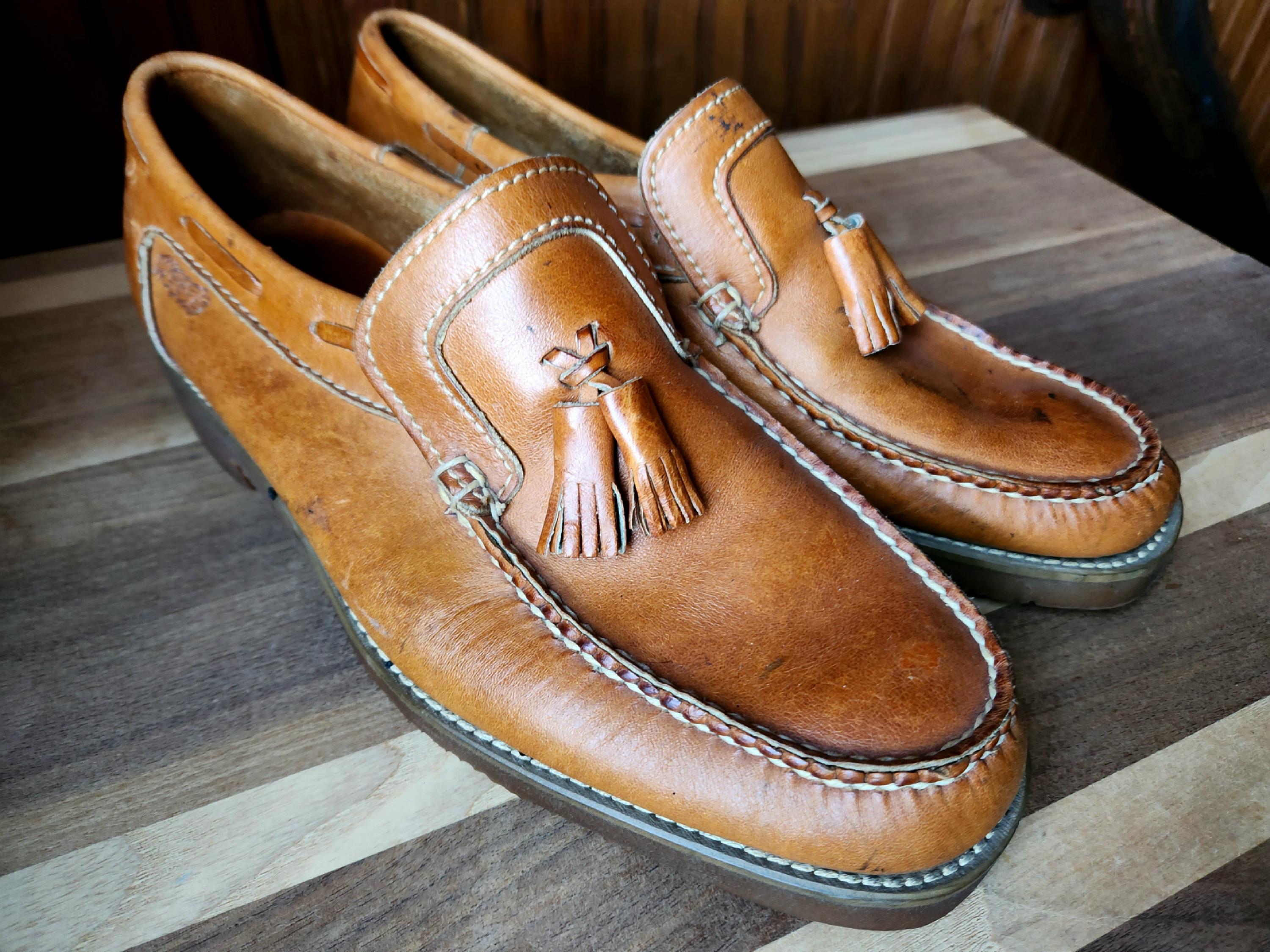 Vintage Florsheim Men\'s Italian Leather Tassel Loafers - Size 11 D Vintage 70s Leather Tassel Loafers - WEEDS by Florsheim  main image 2