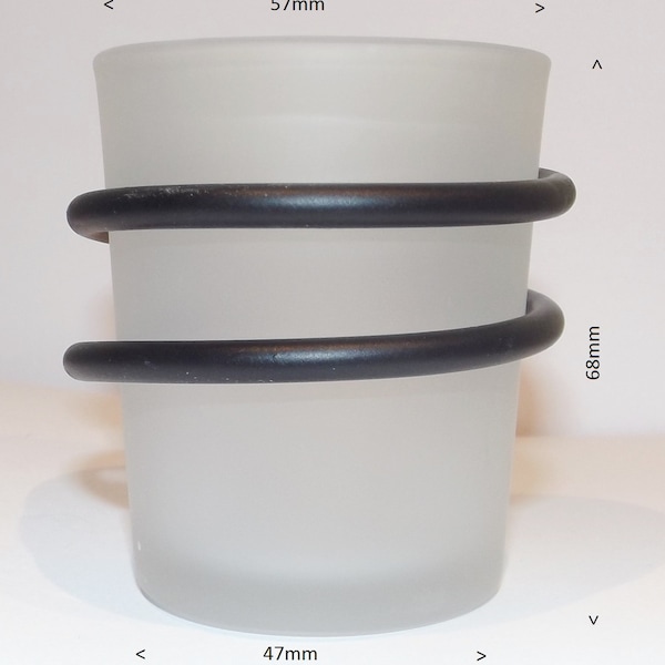 Teelichthalter Metallspirale Glas Teelichtglas zubehör MH11 gefrostet ,Klar