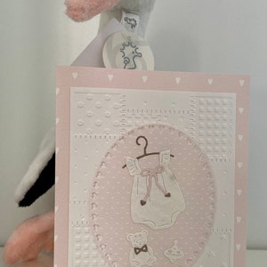 Glückwunschkarte zur Geburt - Baby - handgearbeitet