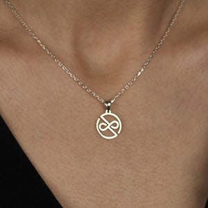 Colar infinito de prata esterlina, colar delicado com símbolo do infinito, joias da eternidade, pingente infinito de prata, joias do infinito