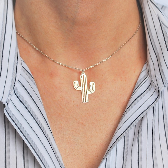 Sterling silver shop cactus necklace