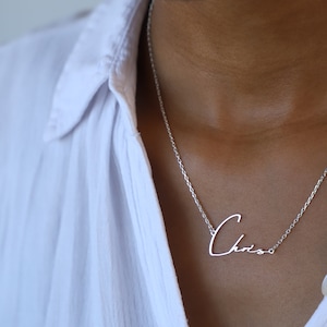Sterling Silver Personalized Name Necklace, Dainty Name Necklace, Personalized Jewelry, Customized Silver Name Necklace, Custom Name Jewelry
