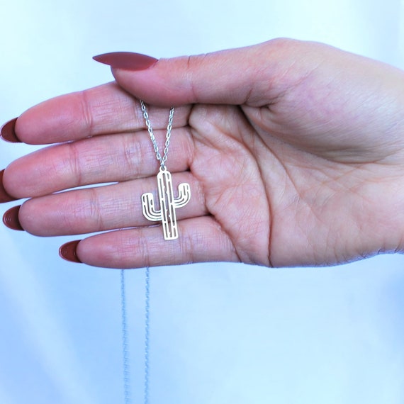 Small cactus necklace sale