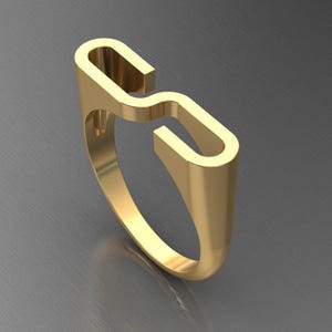 Regalo personalizado para ella, anillo personalizado, joyas para madres, anillo con nombre personalizado, anillo de plata de la A a la Z, anillo con letras grandes para novia