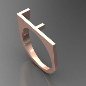 Anillo con alfabeto escrito, anillo con letras estéticas, anillo con inicial personalizado, regalo de joyería con inicial, regalo personalizado para hermana, regalo de joyería para mejor amiga