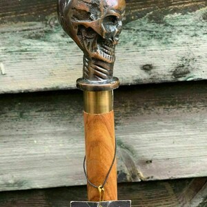 NEW OCTOPUS Designer Bone Head handle only Walking Stick Cane vintage AL Style 